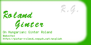 roland ginter business card